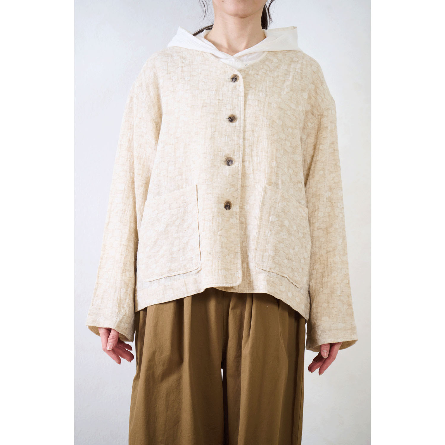 Le ciel a tempsdoux ガーゼ小花柄カーディガン - 画像1