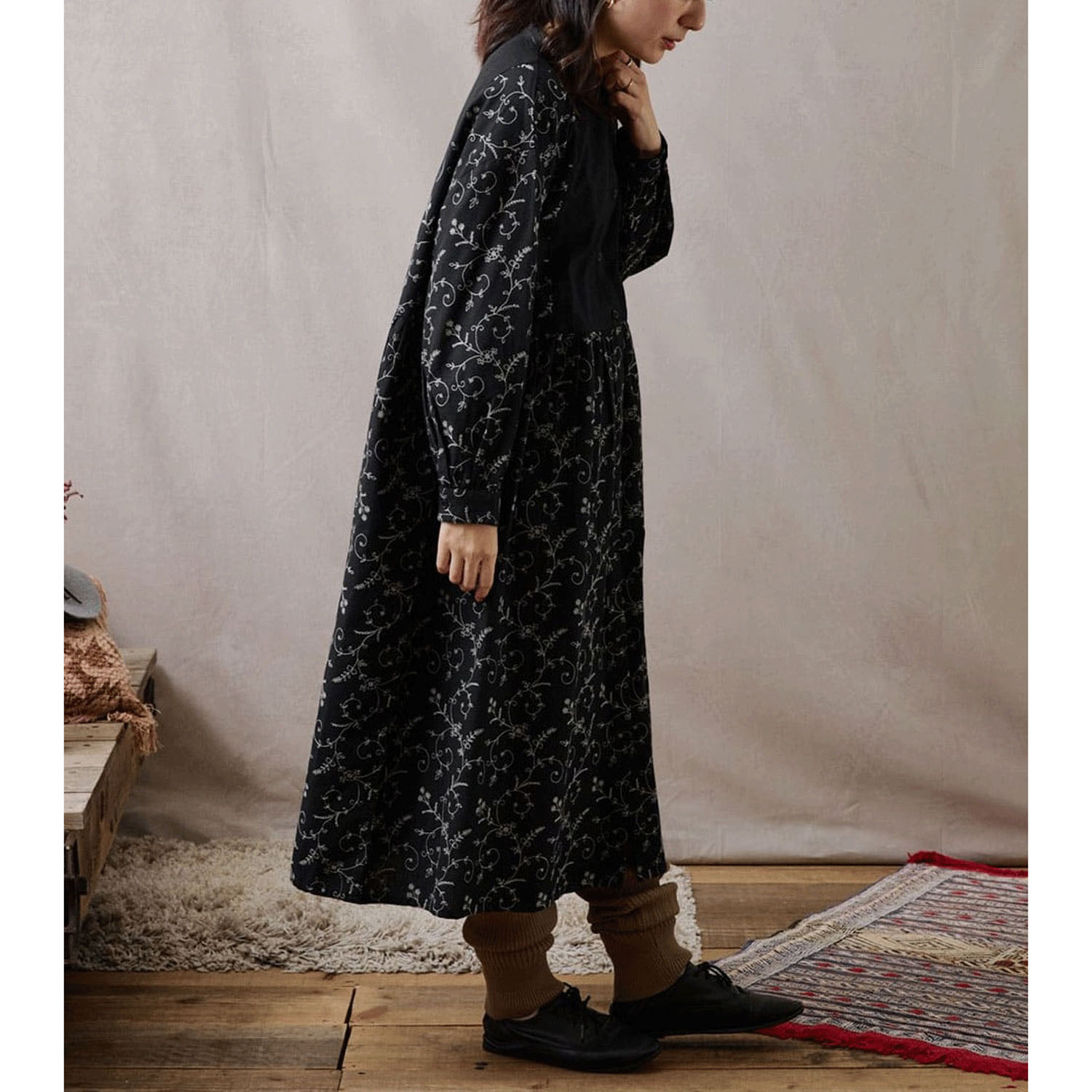 【Insta Live】teMite 綿麻刺繍ワンピース - 画像3