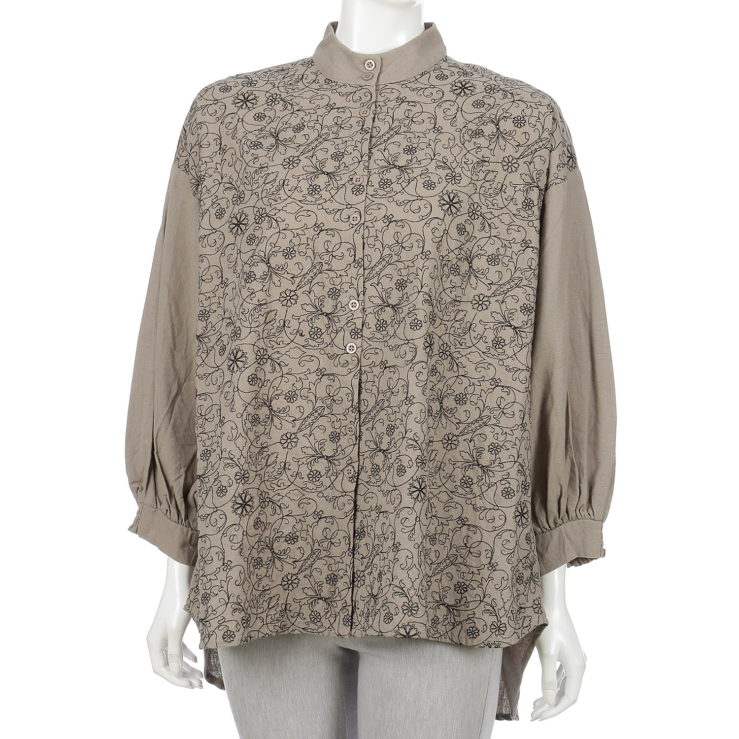 teMite フロント刺繍シャツチュニック - 画像5