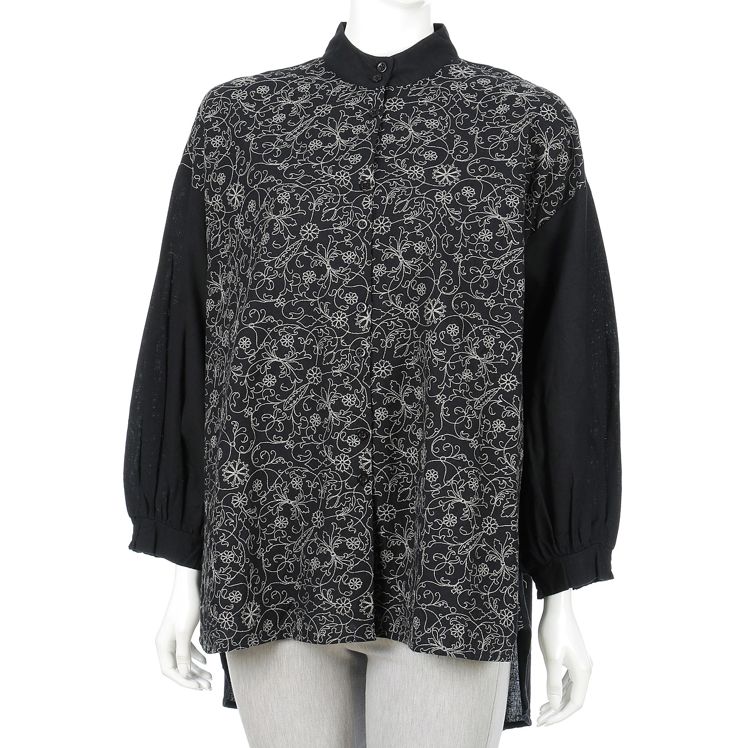 teMite フロント刺繍シャツチュニック - 画像9