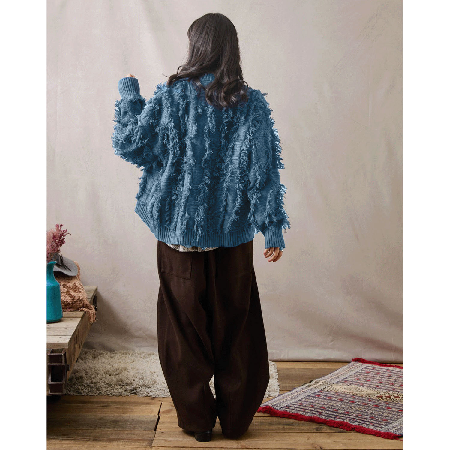 teMite フリンジニットカーディガン - 画像10