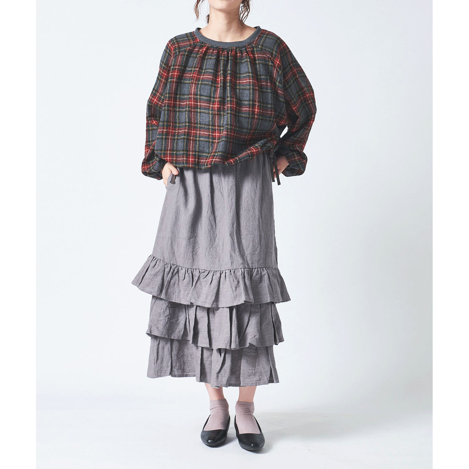 ubasoku 3段ティアードスカート