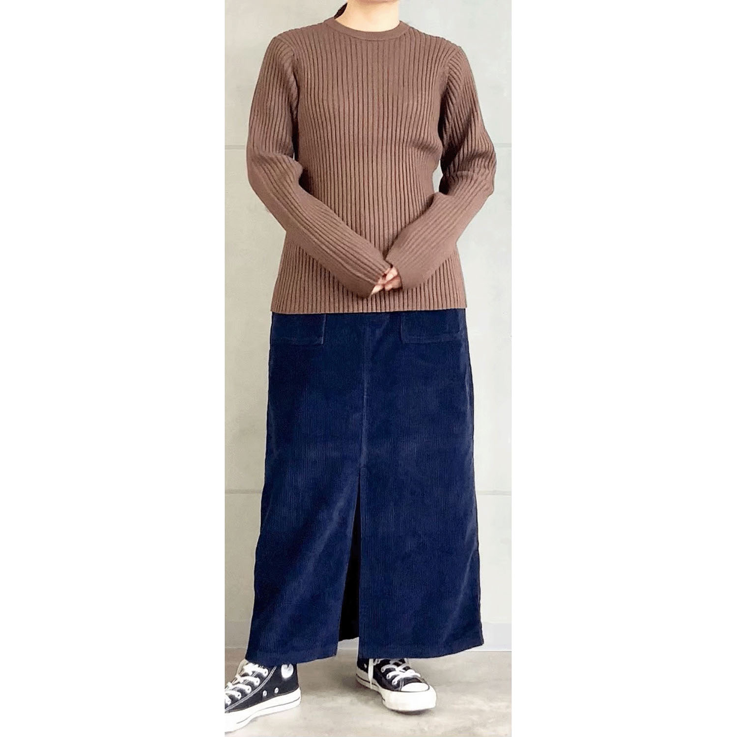 【Insta Live】AUG クルーネックリブニット