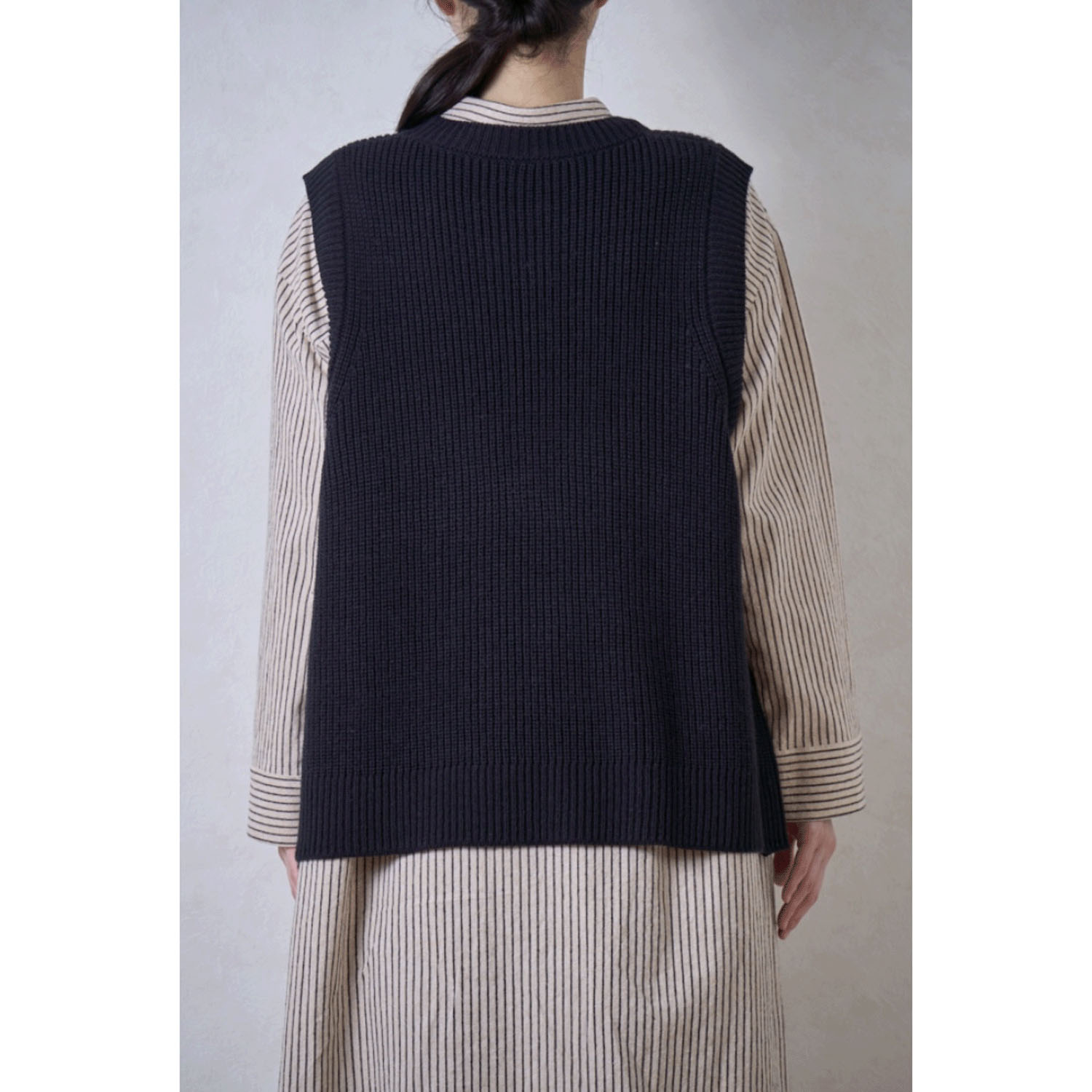 le ciel de demain ウール混ニットベスト - 画像3