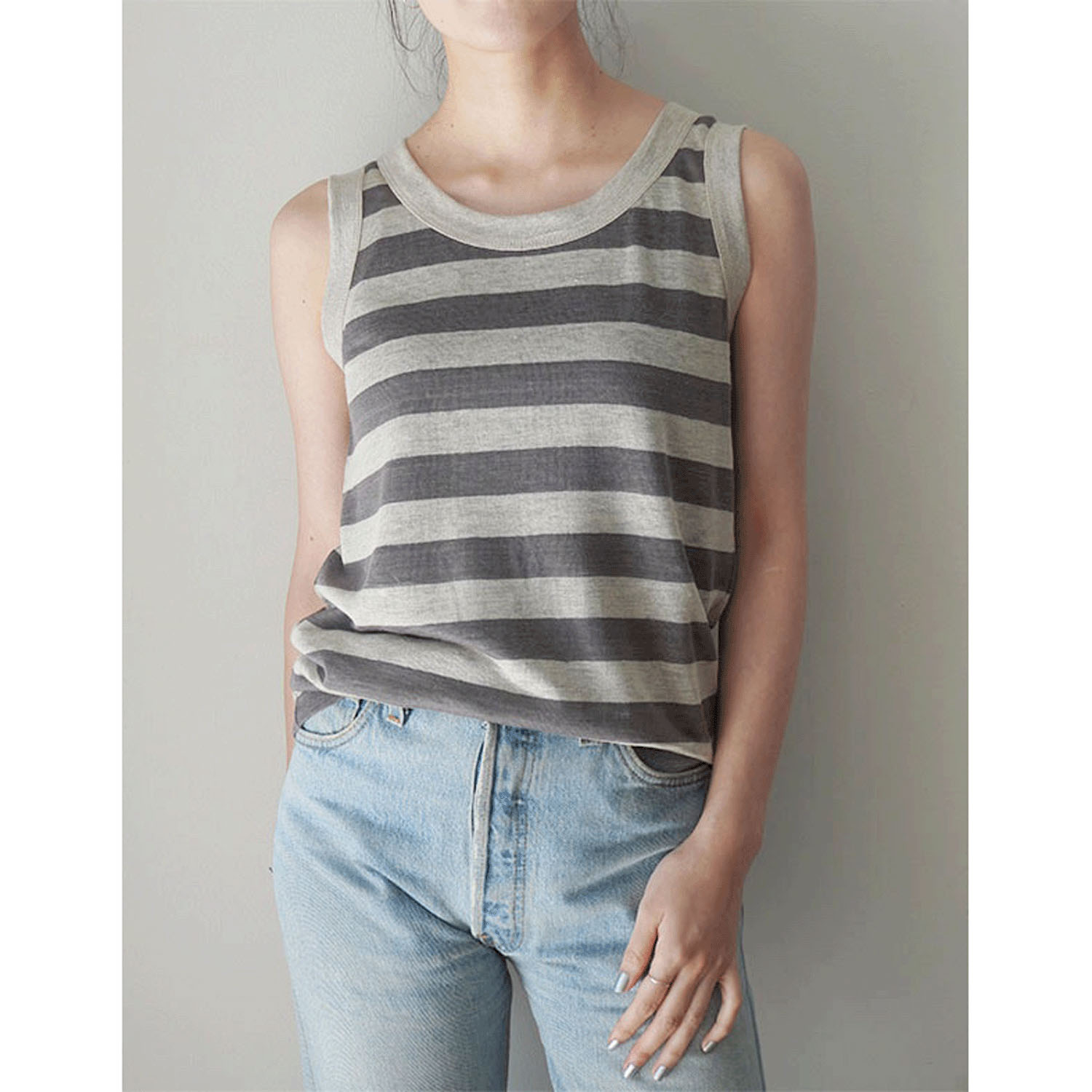 【Insta Live】mao made スタンダード しましまタンクトップ - 画像1