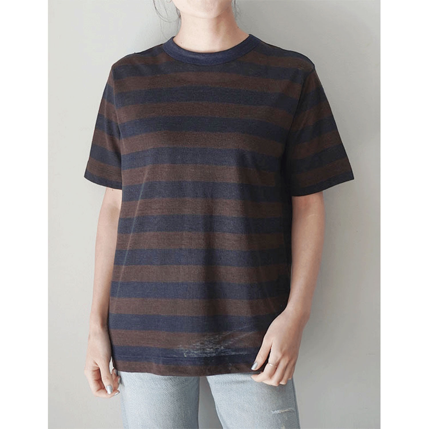 【Insta Live】mao made ハーフスリーブ スタンダードしましまTEE - 画像1