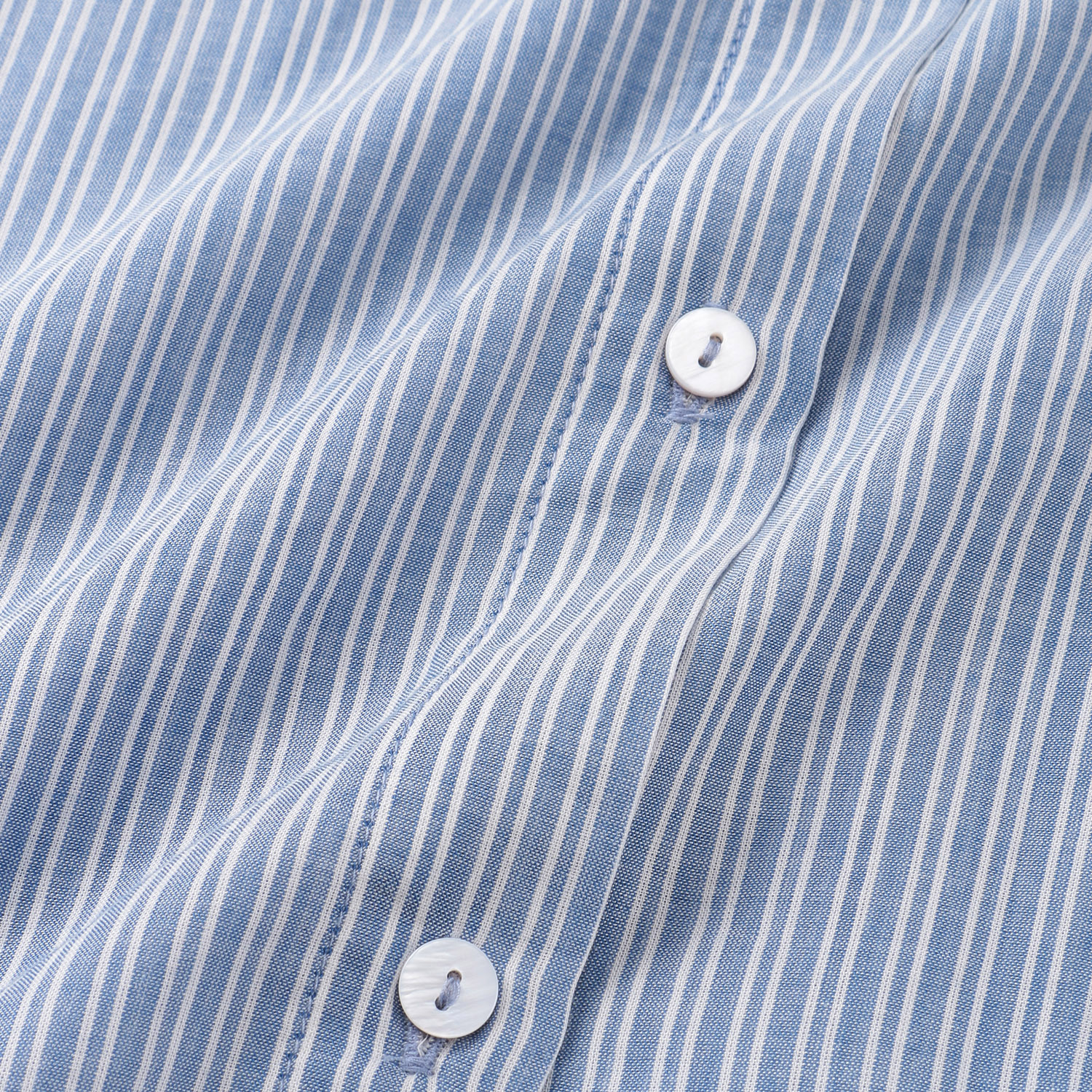 Fanaka 先染めギャザー前開きワンピース - 画像7