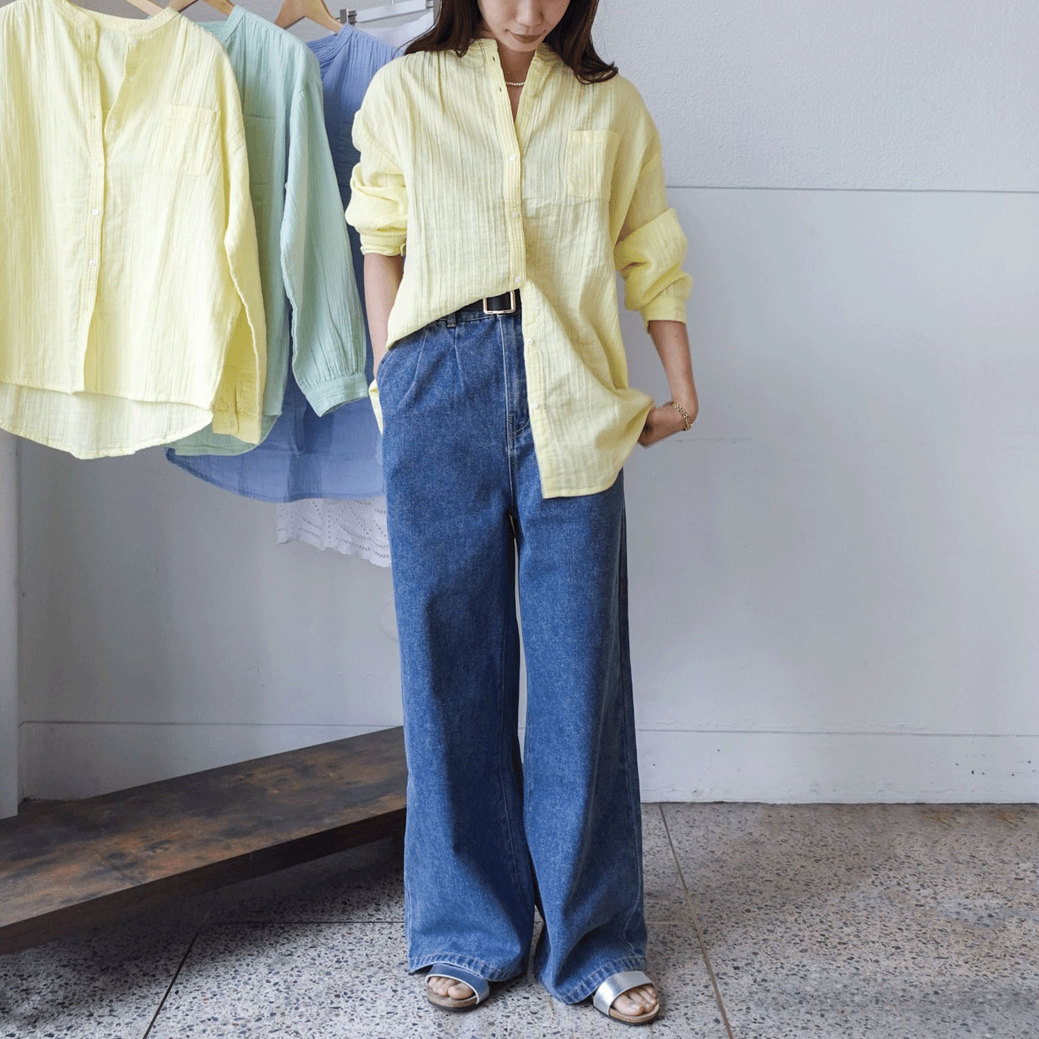 Fanaka ダブルガーゼシャツブラウス - 画像5