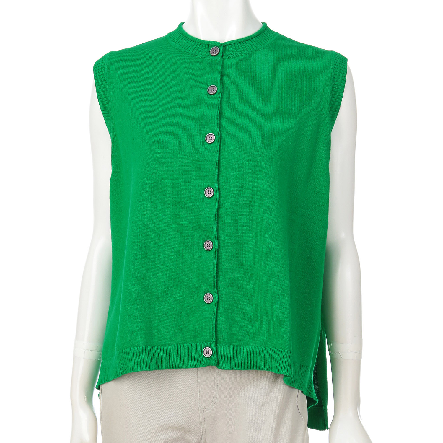 mao made フロントボタンバックスリットベスト - 画像4