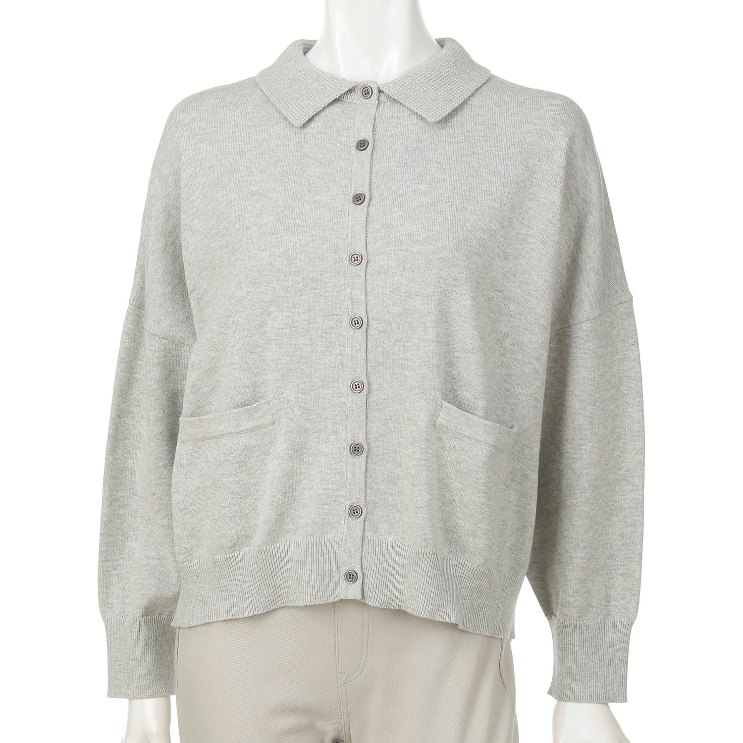 maomade 衿付きカーディガン