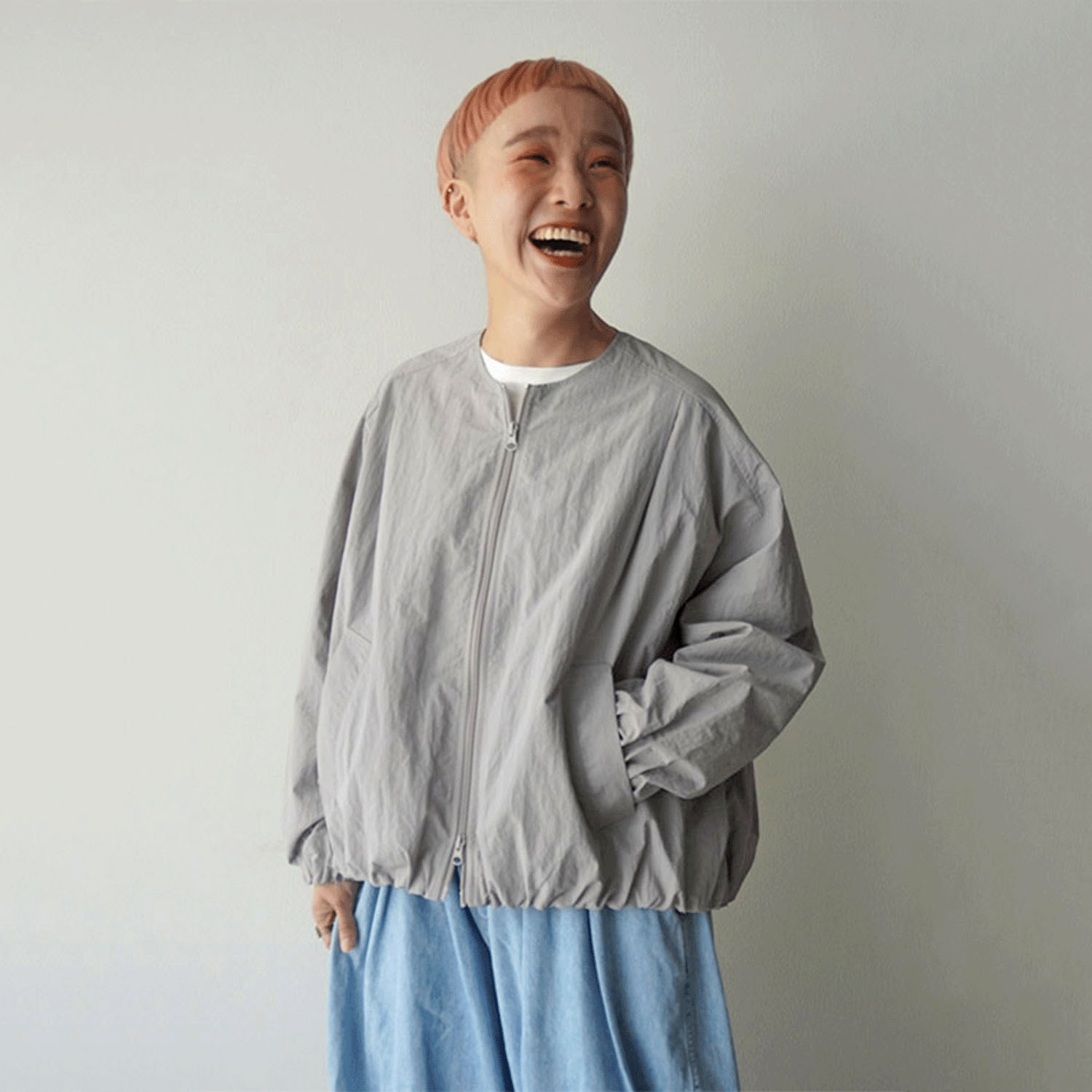 mao made バルーンシルエットZIP UPジャケット - 画像2