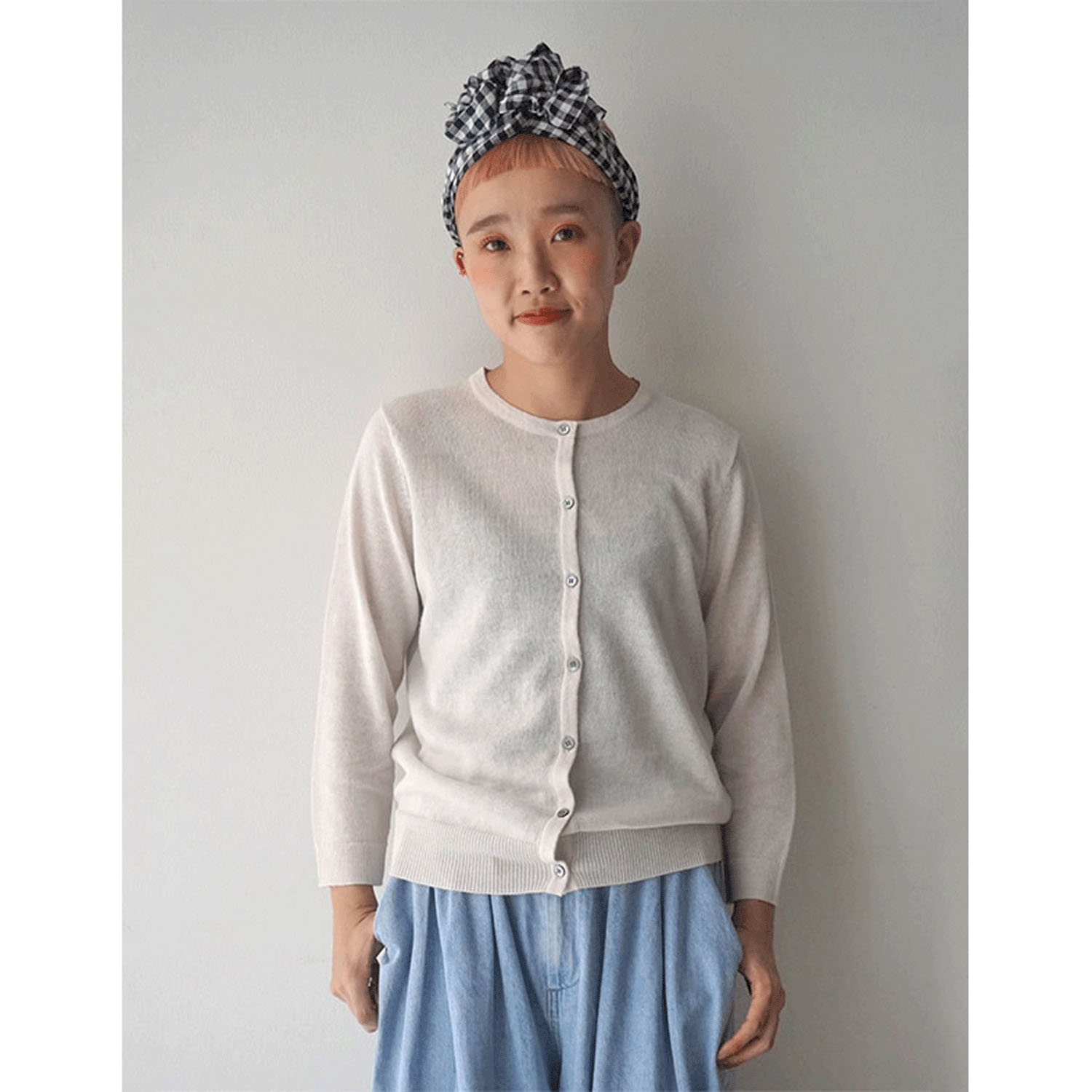 【Insta Live】mao made クルーネックカーディガン - 画像5