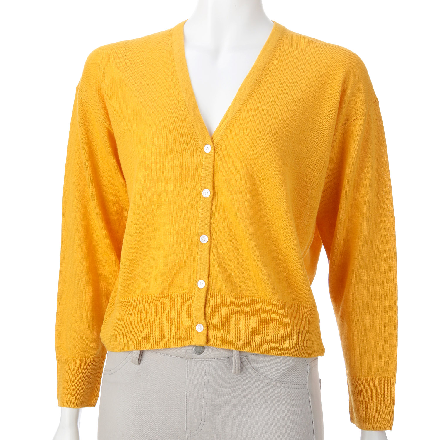 mao made Vネッククロップド丈カーディガン - 画像12