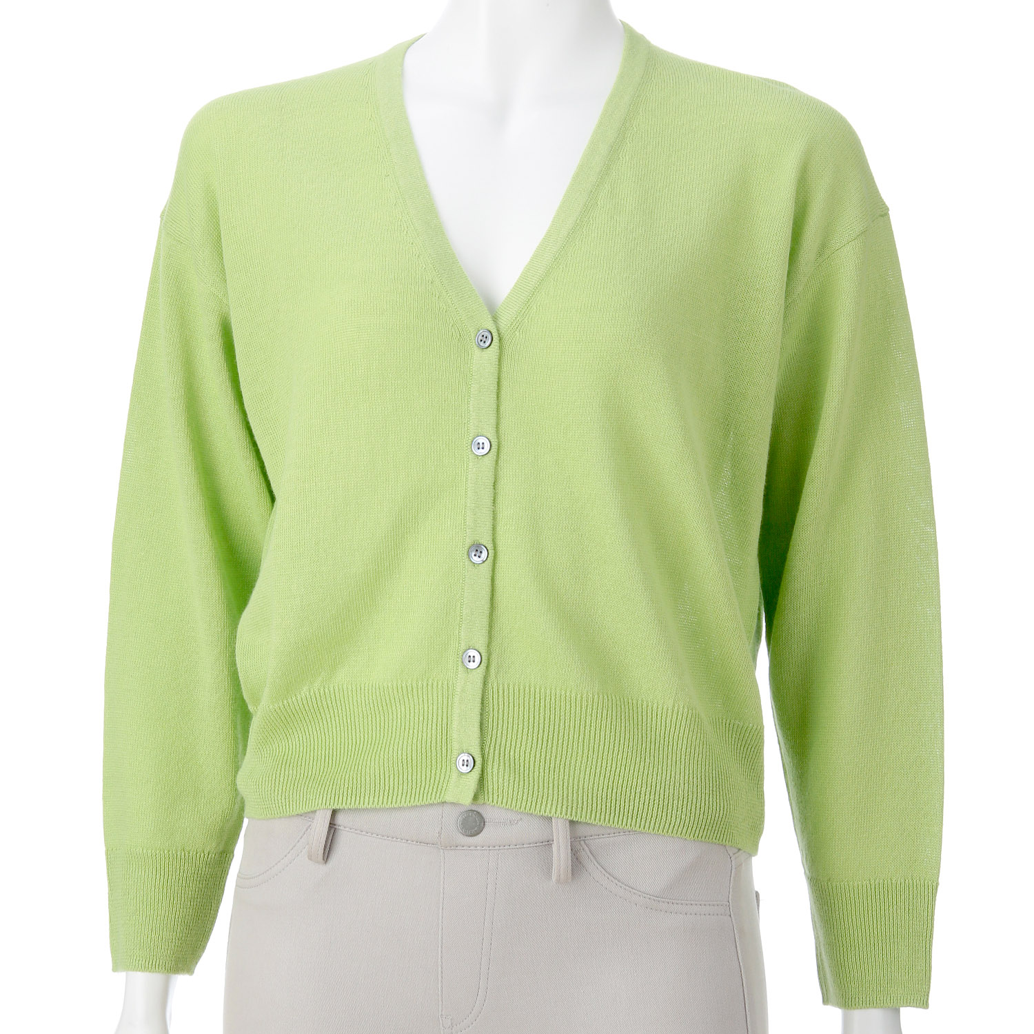 mao made Vネッククロップド丈カーディガン - 画像13