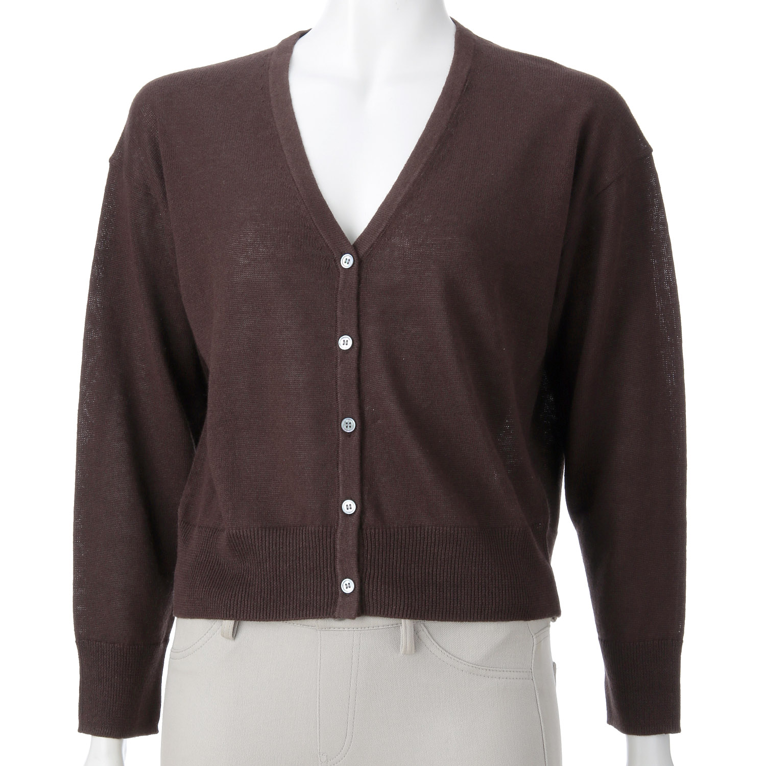 mao made Vネッククロップド丈カーディガン - 画像6