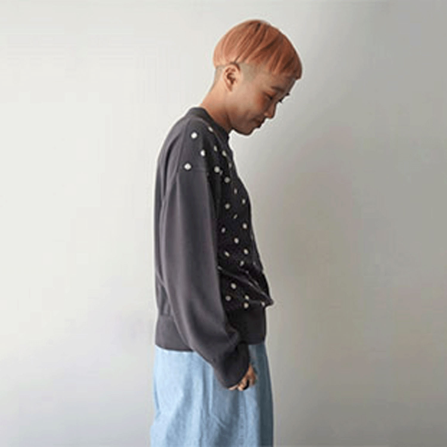 mao made ちょこっと衿ドットWジャカードプルオーバー - 画像3