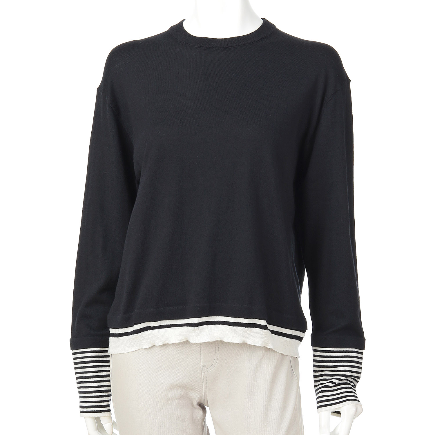 mao made ボーダーTEEインに着てる風プルオーバー - 画像2