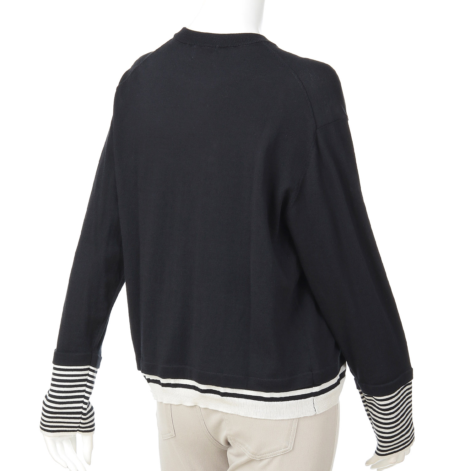 mao made ボーダーTEEインに着てる風プルオーバー - 画像3