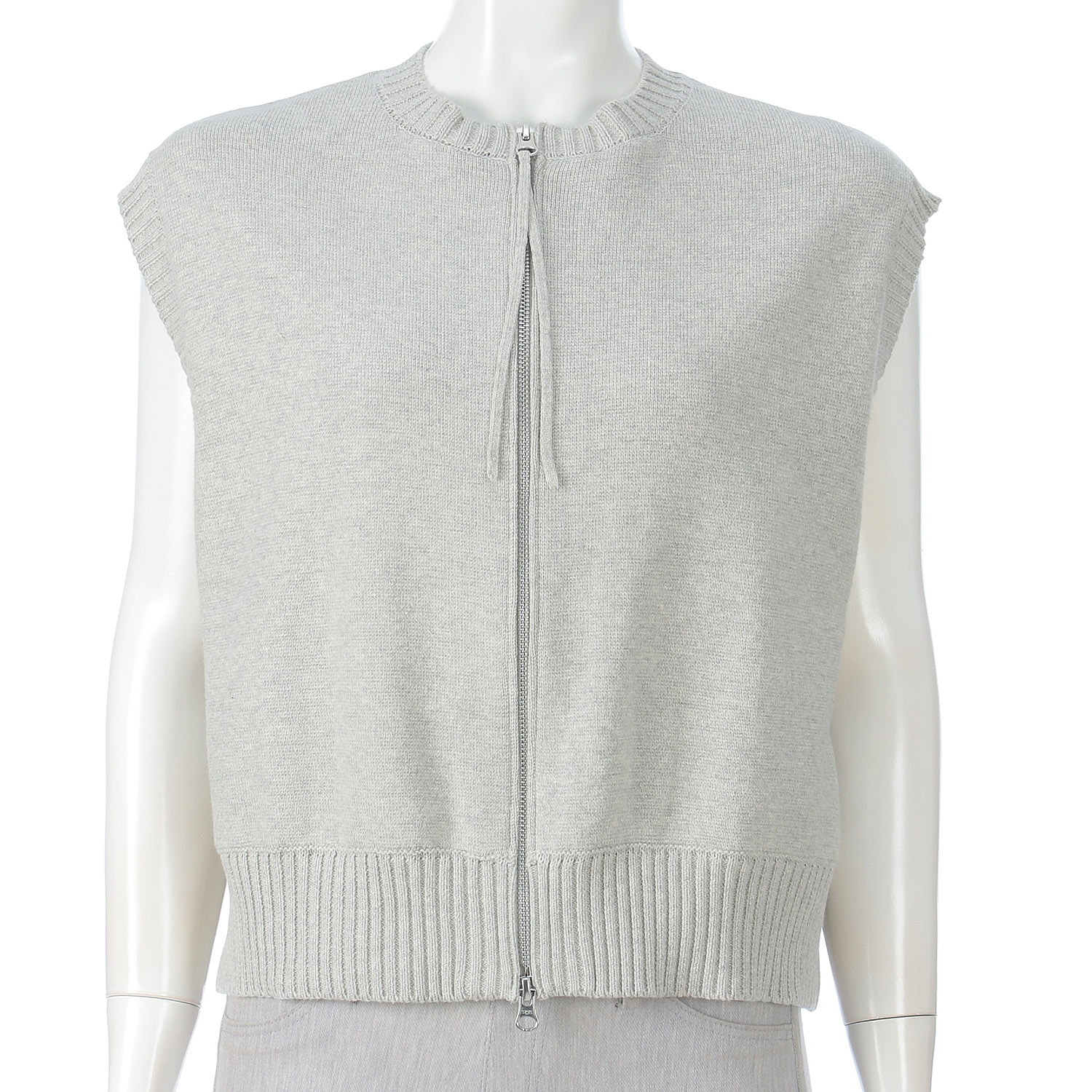 mao made 異ゲージリブWジップベスト - 画像5