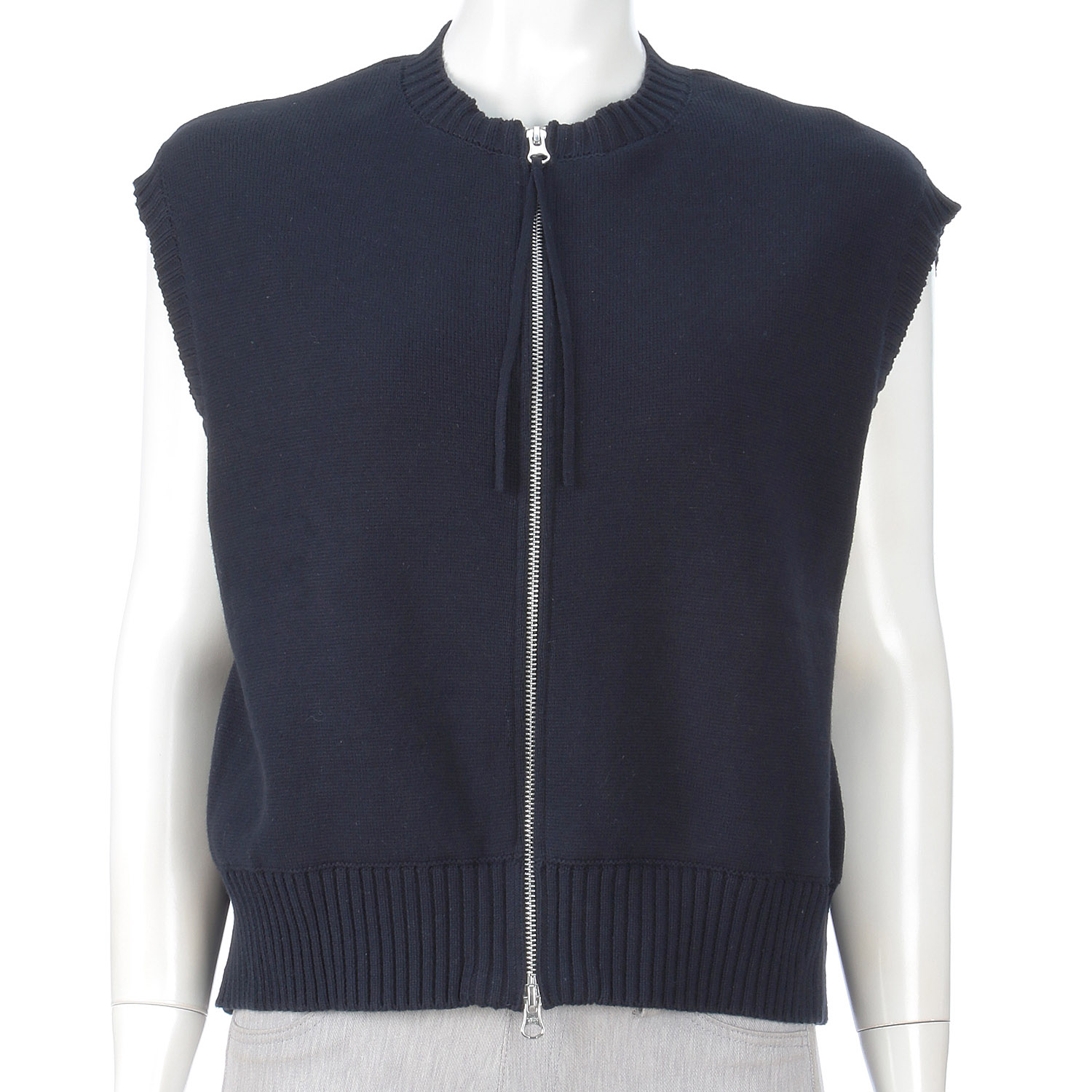 mao made 異ゲージリブWジップベスト - 画像8