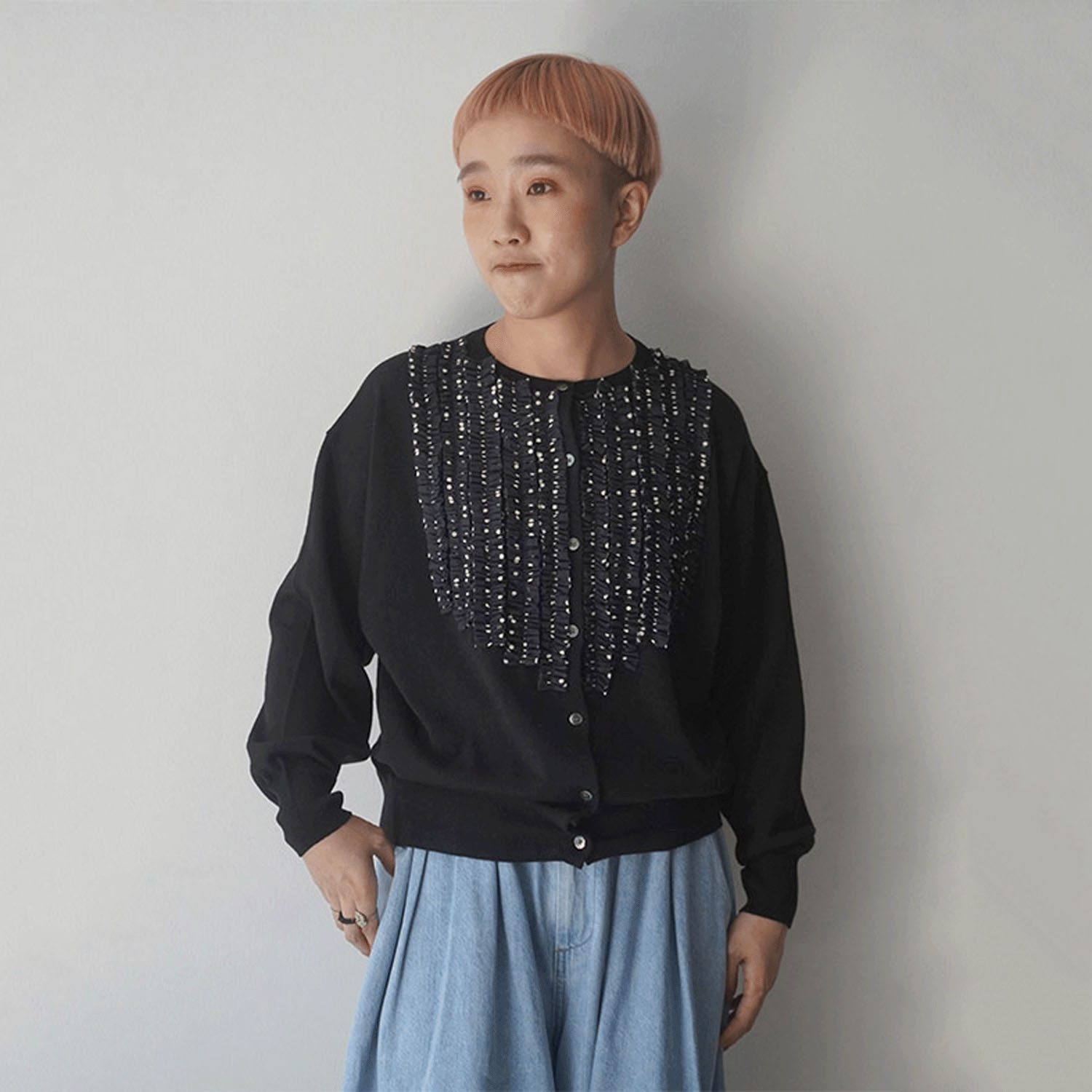 mao made ふりふりフリルカーデぃがん（ドット） - 画像1