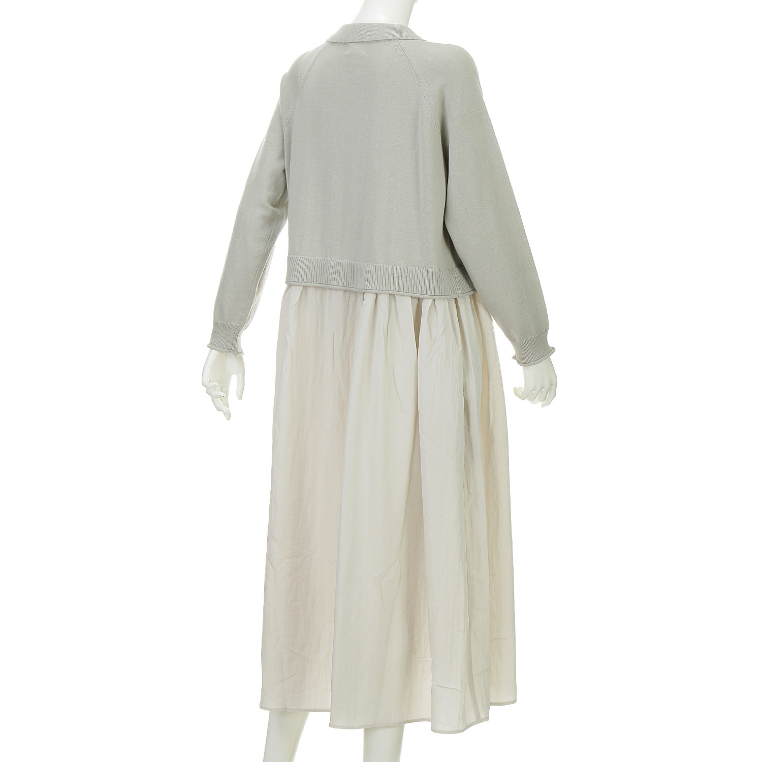 mao made 衿付きカーデ＋ひらひらスカートロングカーディガン - 画像5