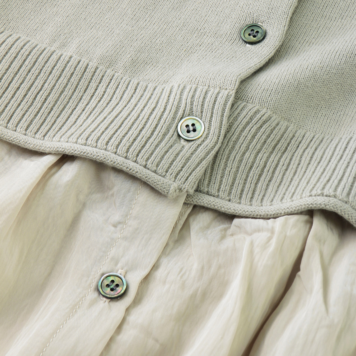 mao made 衿付きカーデ＋ひらひらスカートロングカーディガン - 画像6