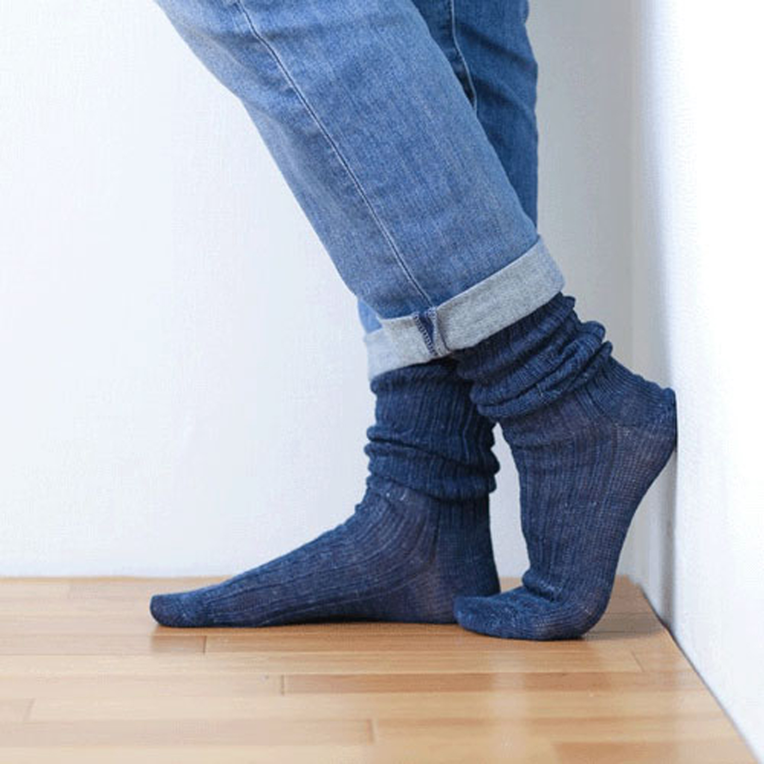 【ETONET限定】HUMMING BIRD リネンゆるハイソックス - 画像13