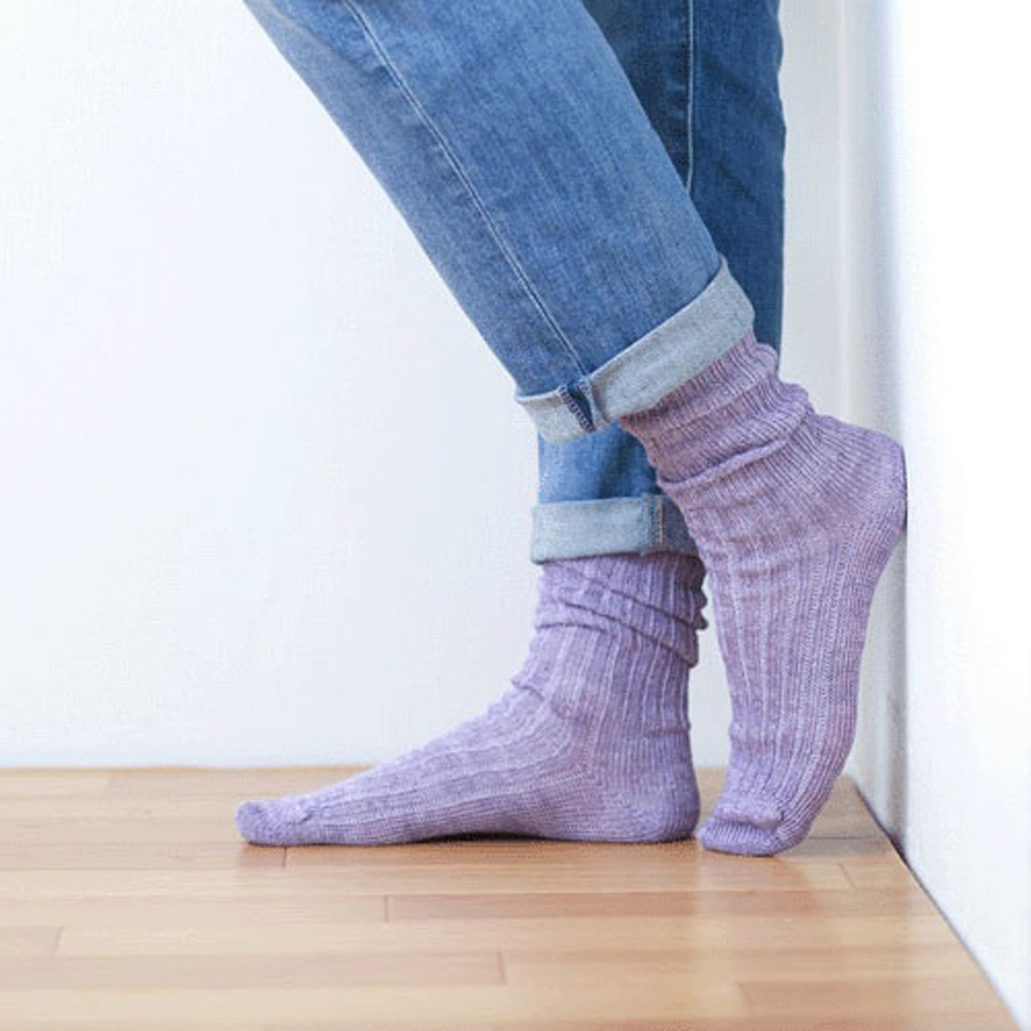 【ETONET限定】HUMMING BIRD リネンゆるハイソックス - 画像14