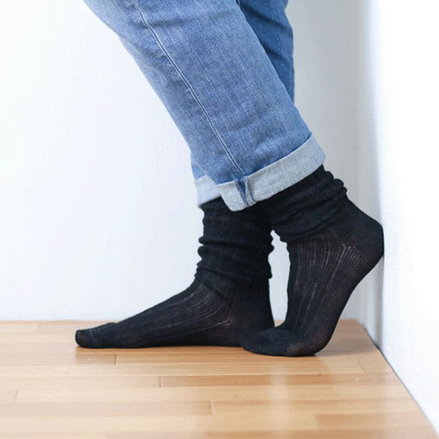 【ETONET限定】HUMMING BIRD リネンゆるハイソックス - 画像6