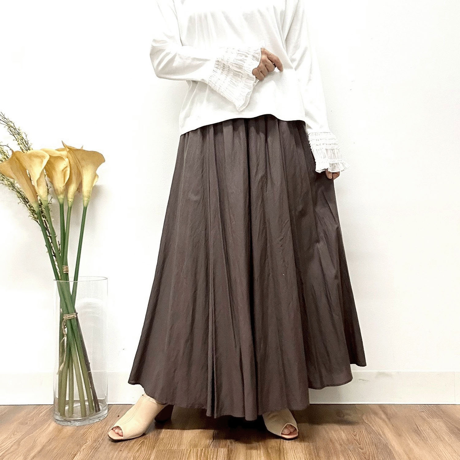 【Insta Live】MONiLE 綿レーヨンロングスカート - 画像2