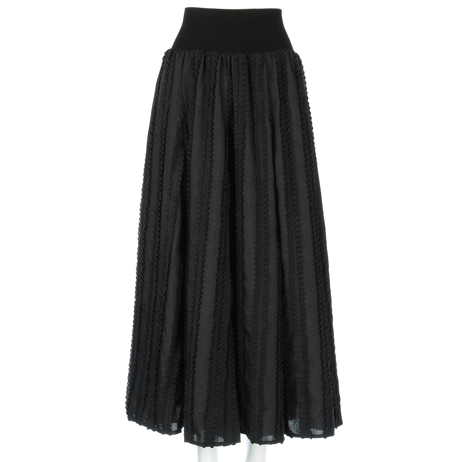 【Insta Live】MONiLE フリルストライプフレアースカート - 画像4