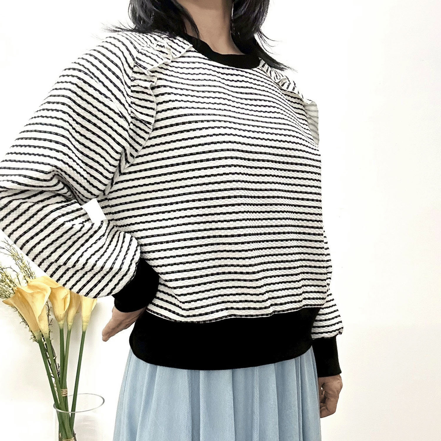 MONiLE ワッフルボーダーカットソー - 画像3