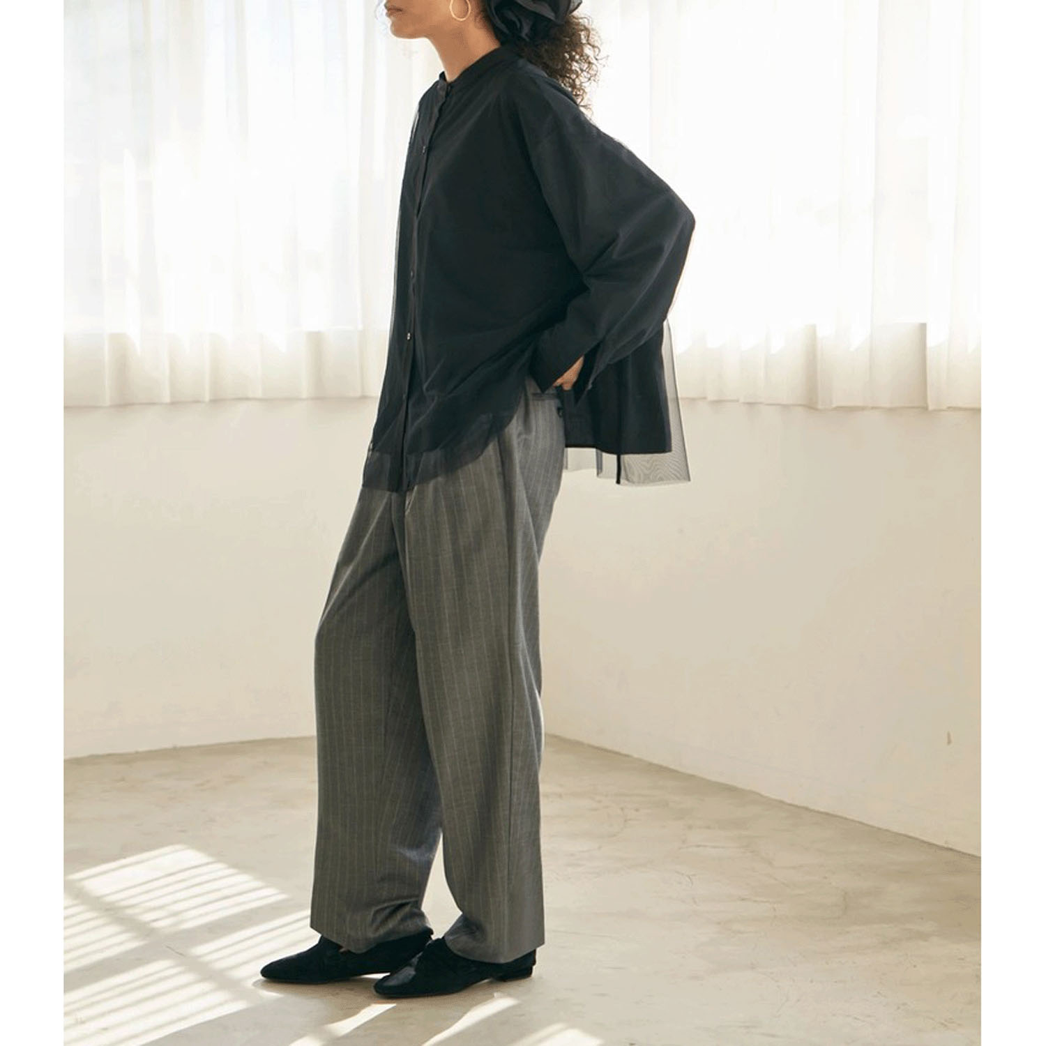 【Insta Live】Brown＆Street チュールレイヤードシャツブラウス - 画像19