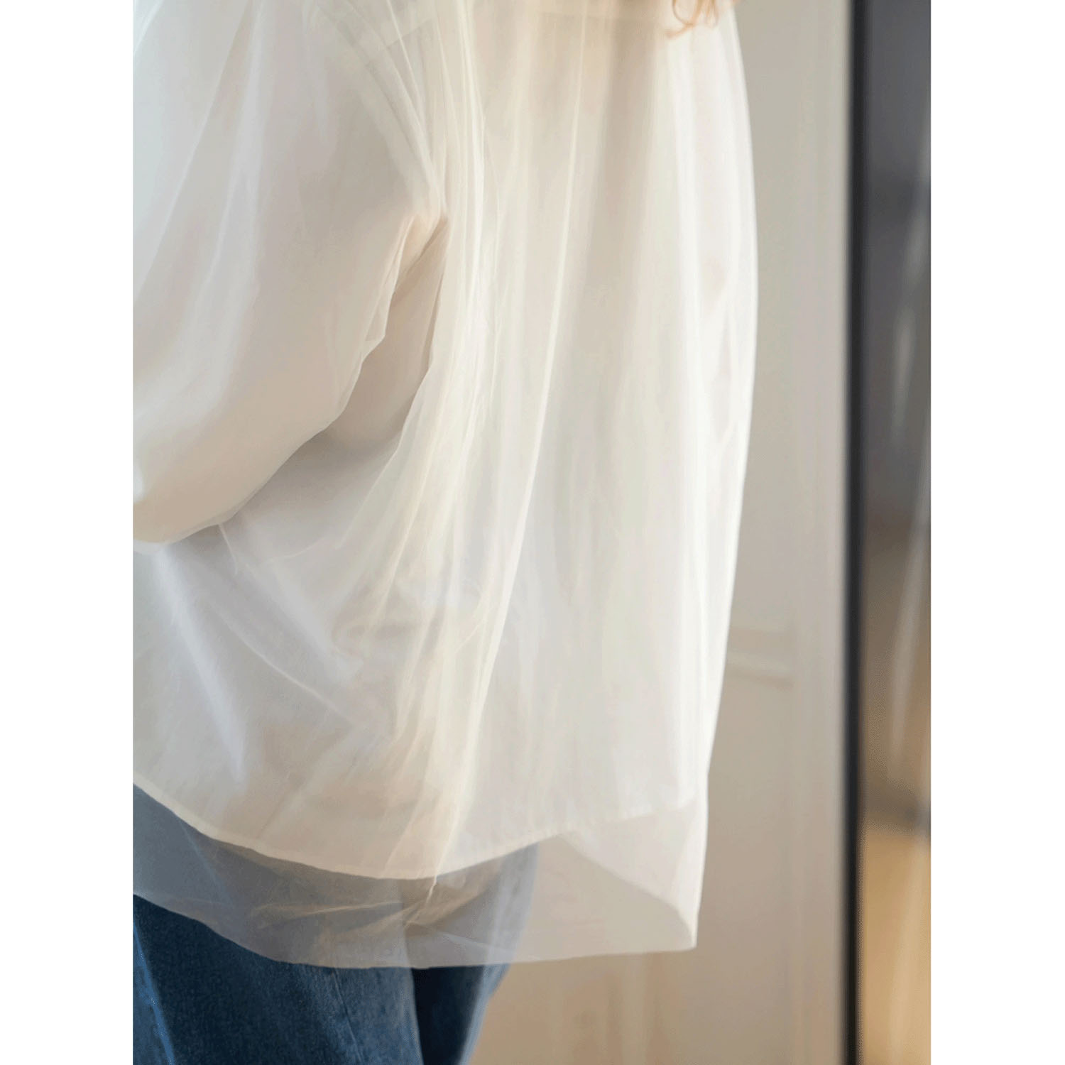 【Insta Live】Brown＆Street チュールレイヤードシャツブラウス - 画像6