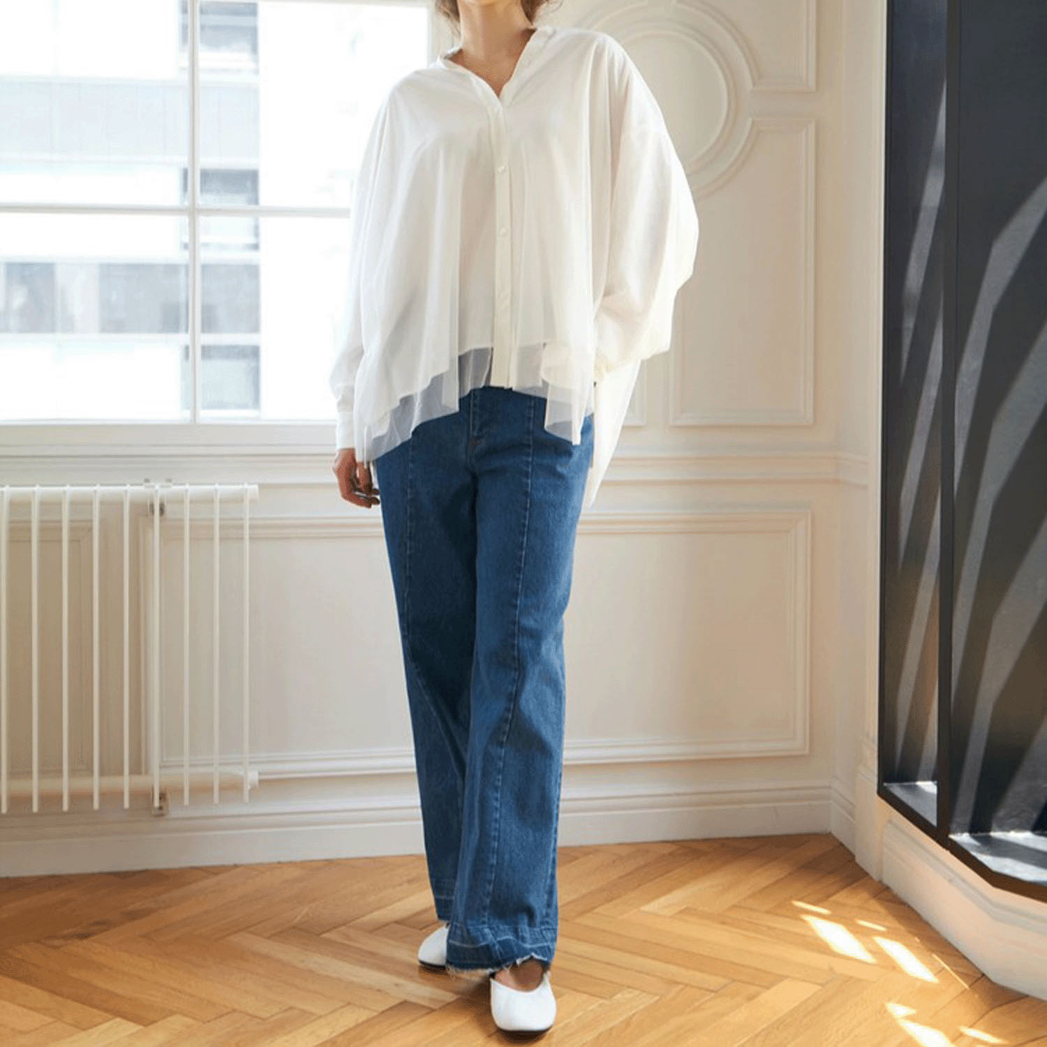 【Insta Live】Brown＆Street チュールレイヤードシャツブラウス - 画像7