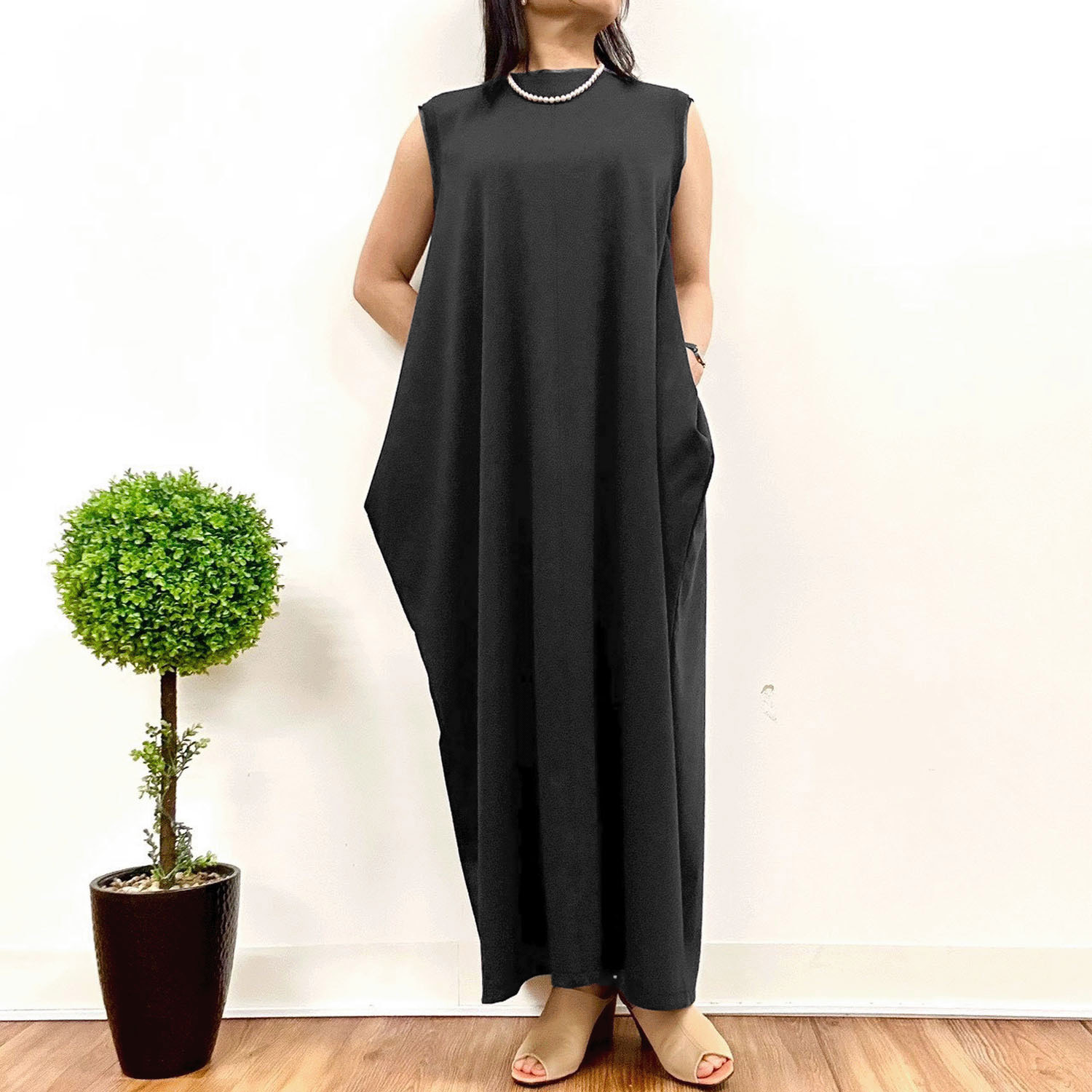 MONiLE サイドドレープカットワンピース - 画像2