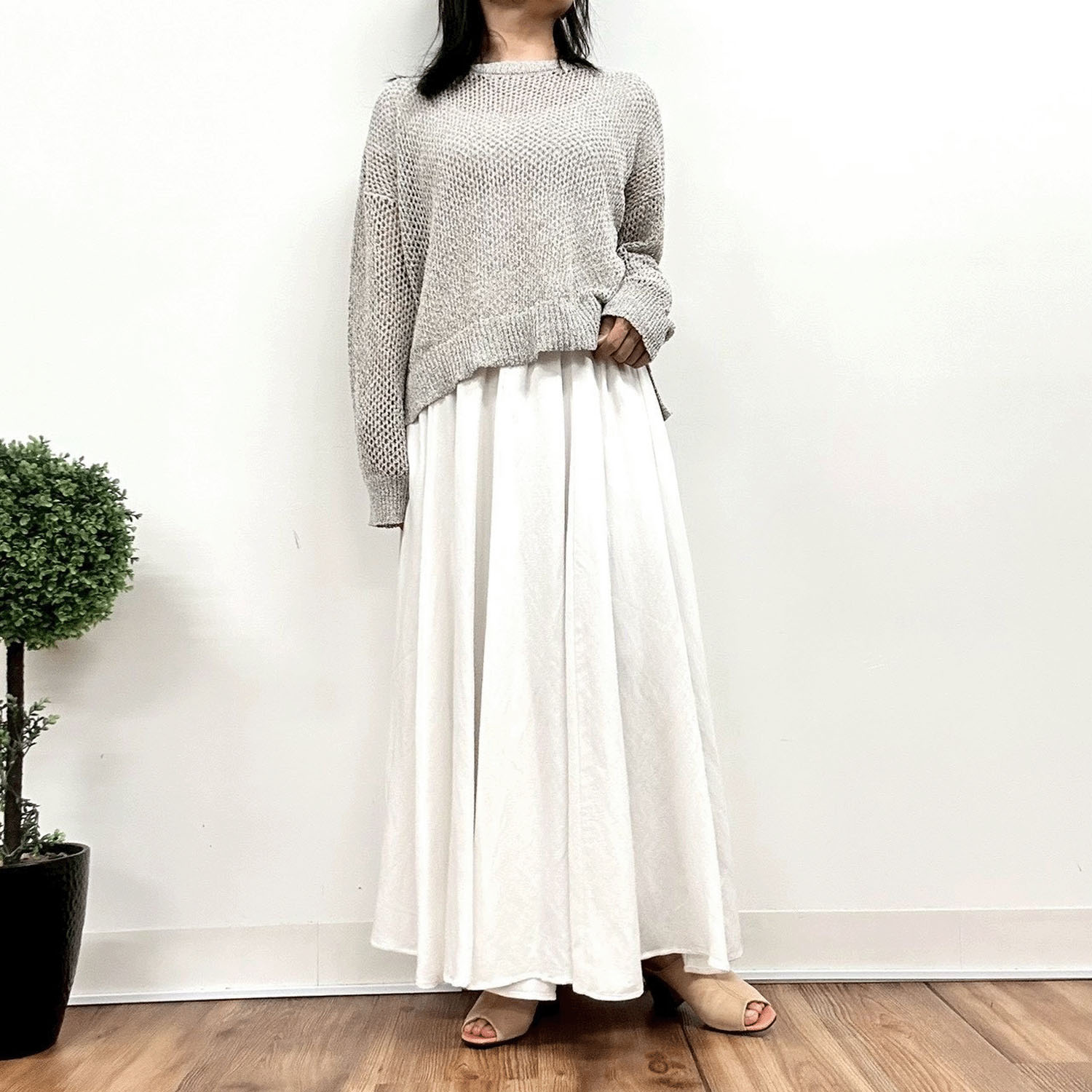 MONiLE 透かし編み長袖ニット - 画像6