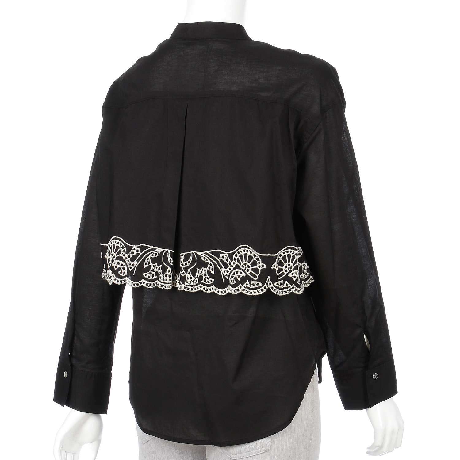 trois 刺繍コットンボイルフラップブラウス - 画像14