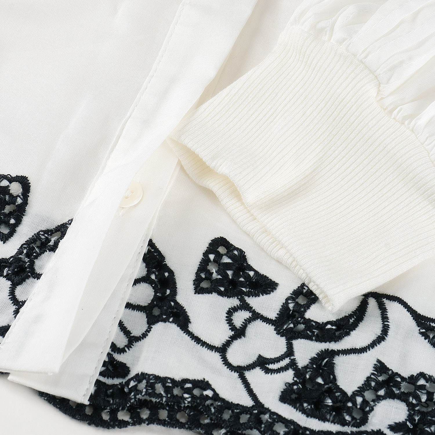 trois 刺繍コットンボイルギャザーブラウス - 画像10