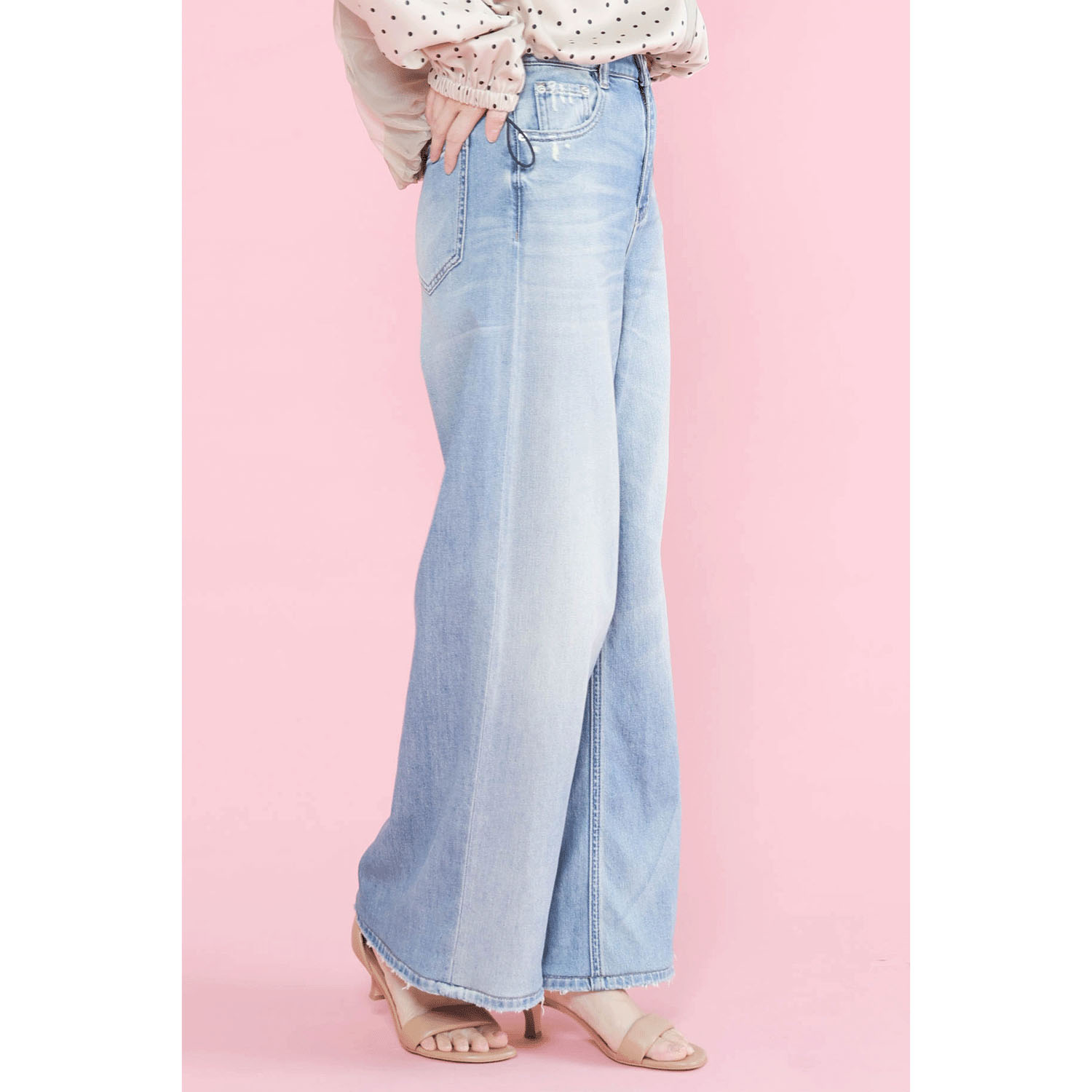 trois ワイドストレートデニムパンツ - 画像10