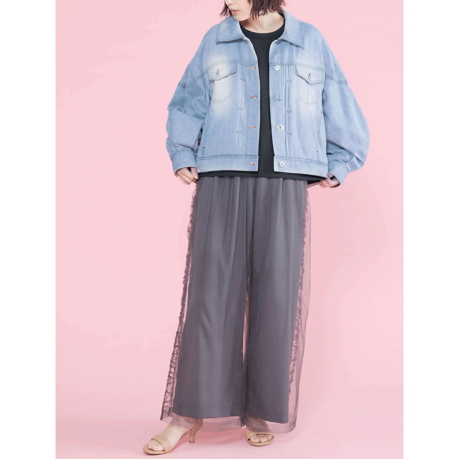 trois デニムジャケット - 画像4