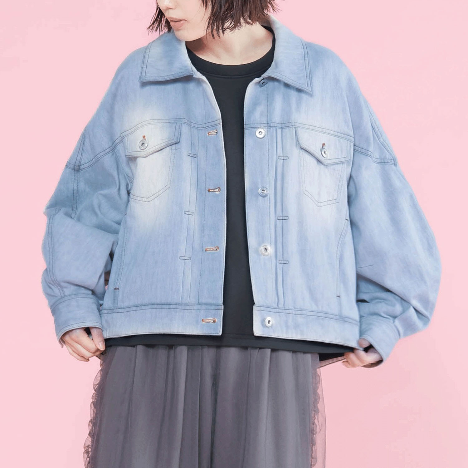 trois デニムジャケット - 画像1