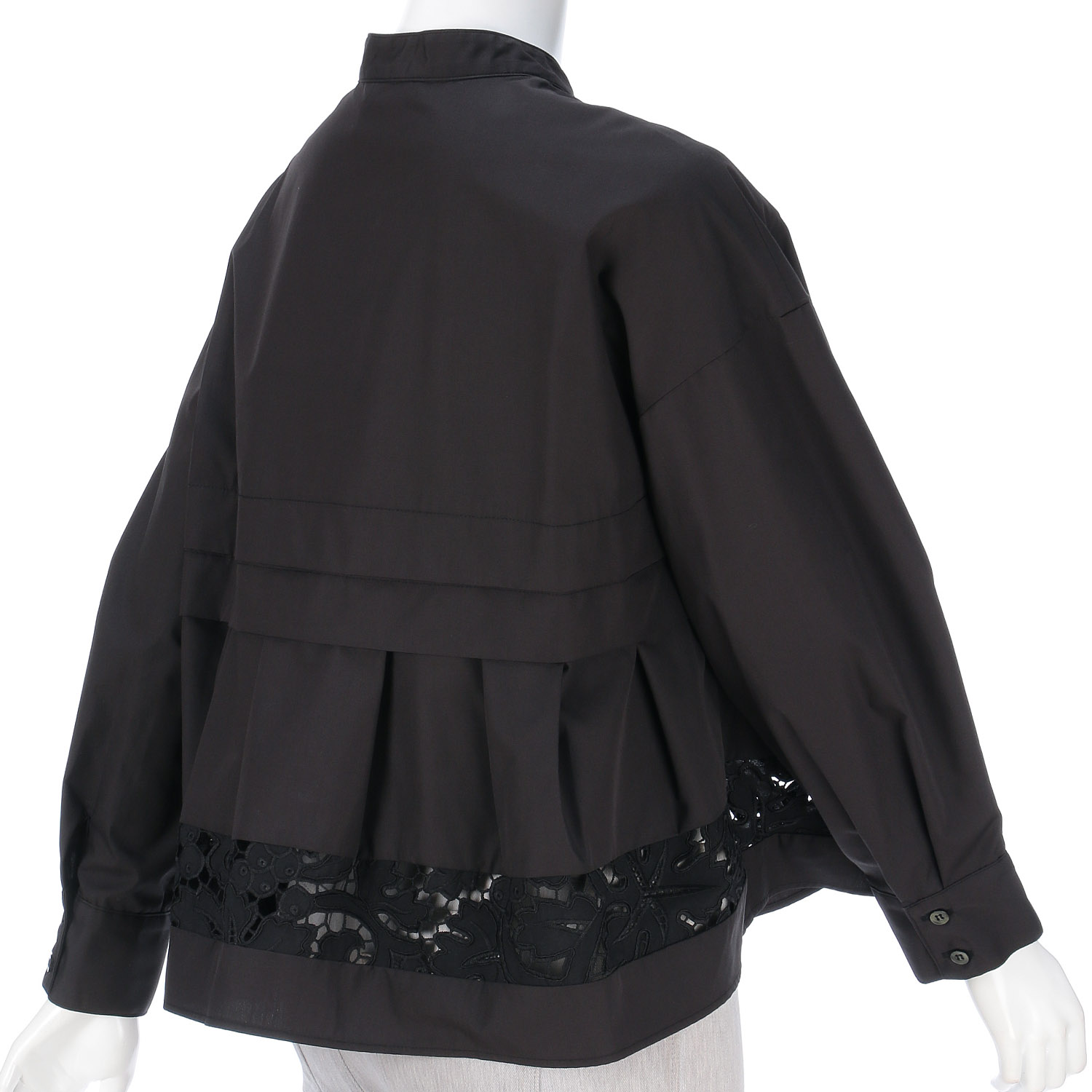 trois フラワーレース刺繍ペプラムブラウス - 画像7