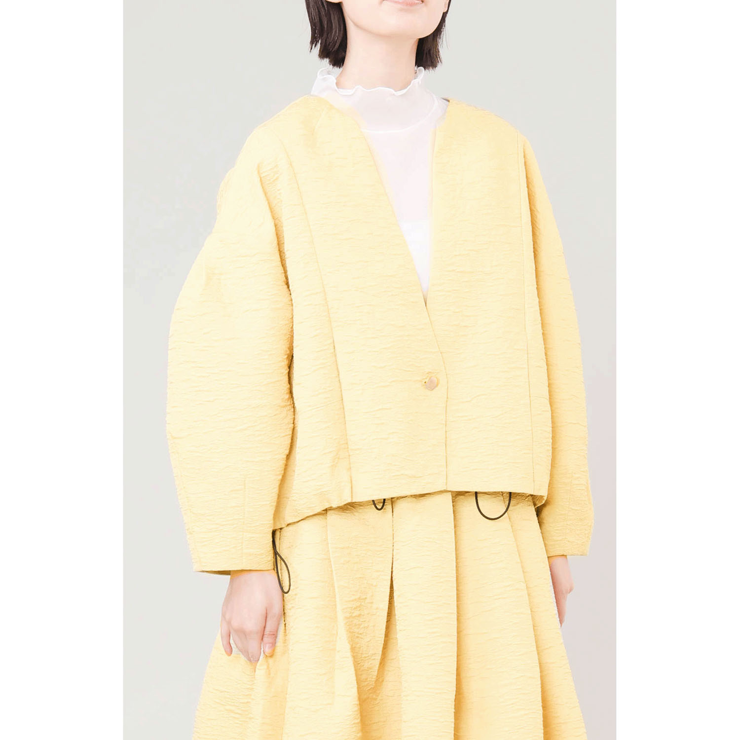 trois ふくれジャカードショートジャケット - 画像1