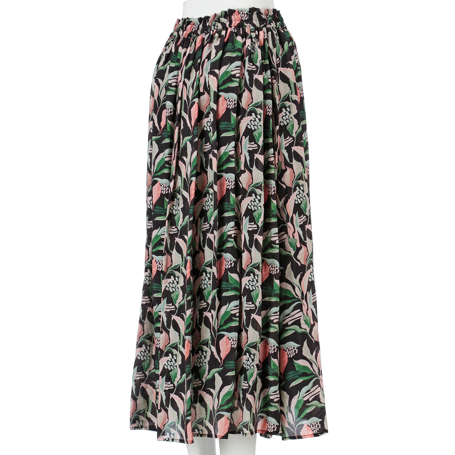 trois フラワープリントギャザースカート - 画像3