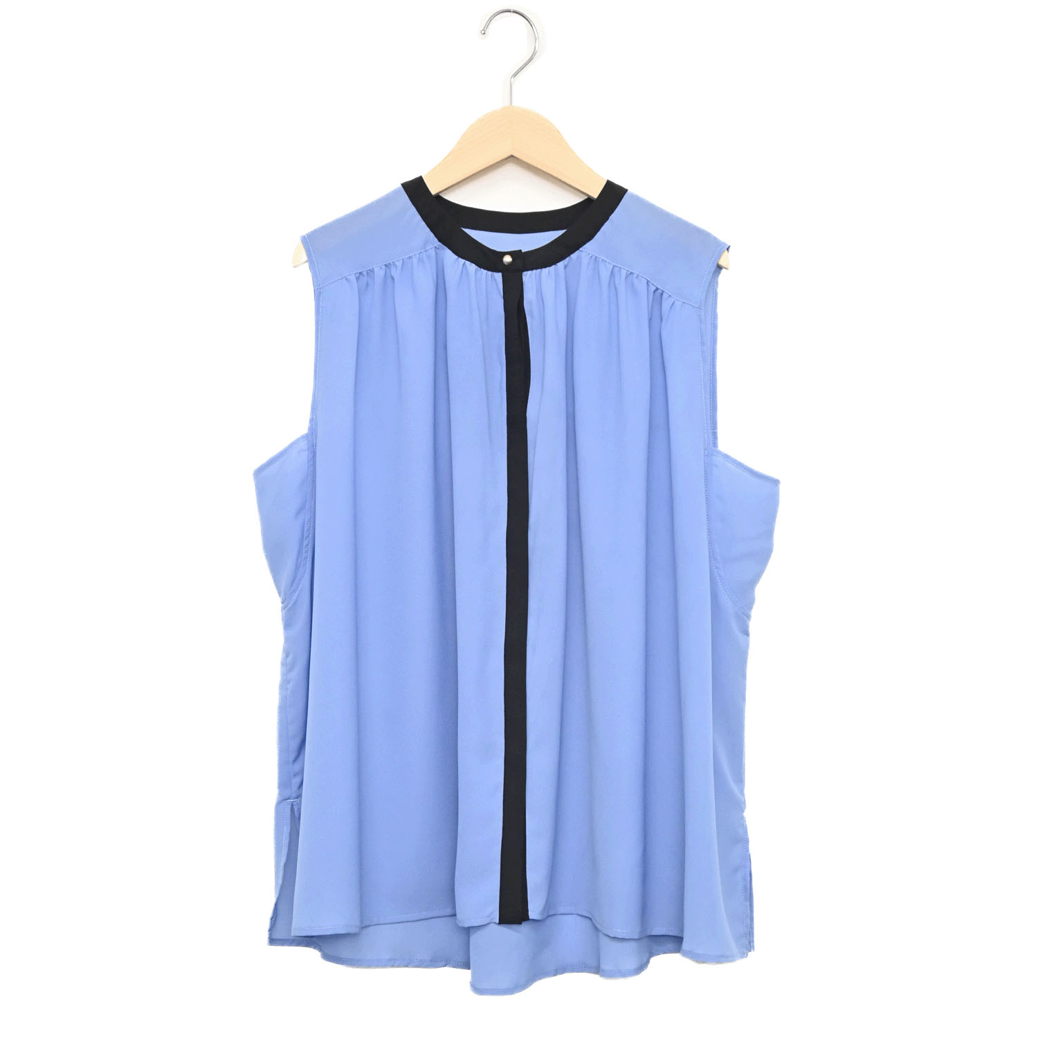 trois シフォンギャザーブラウス - 画像1