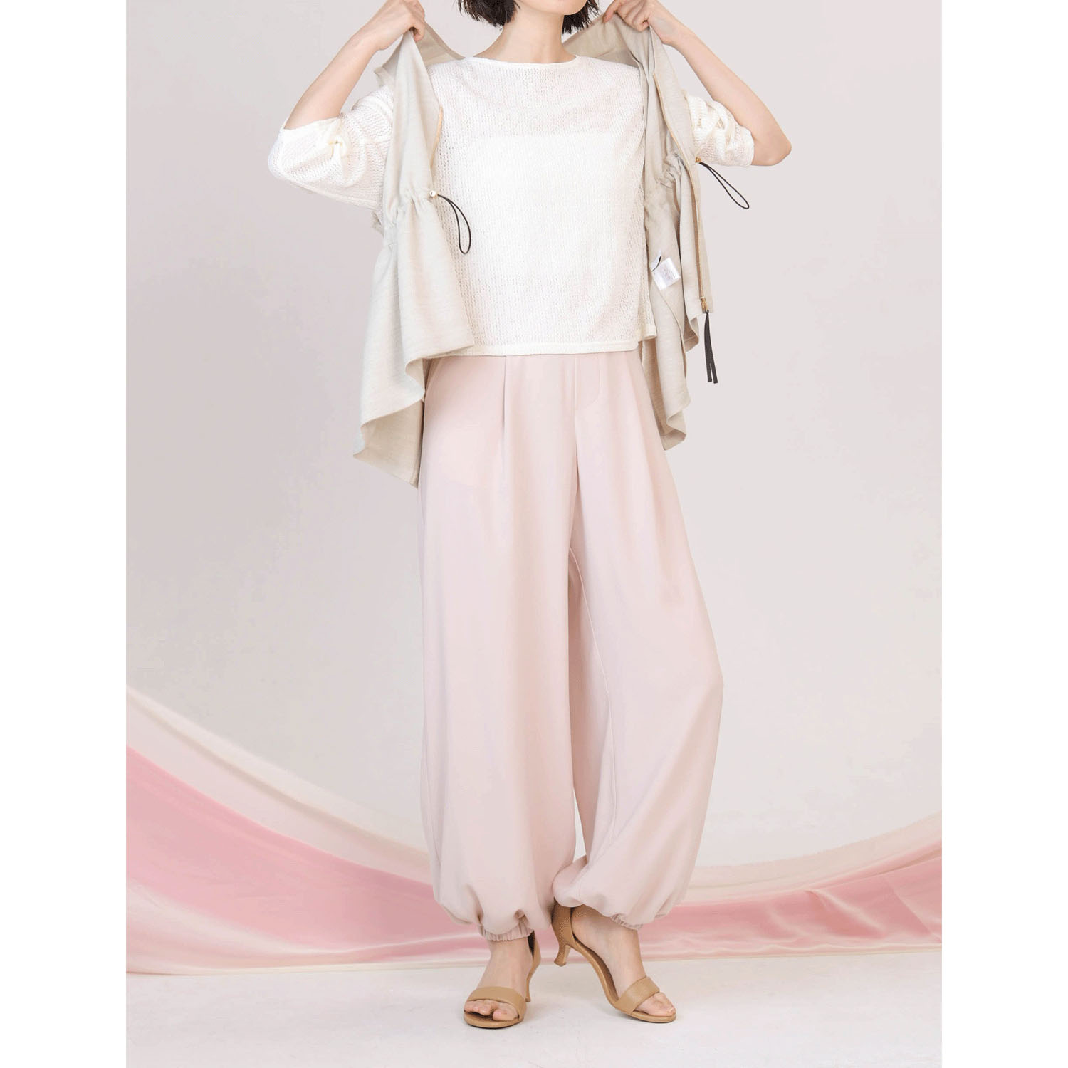 trois ジョーゼットパンツ - 画像9