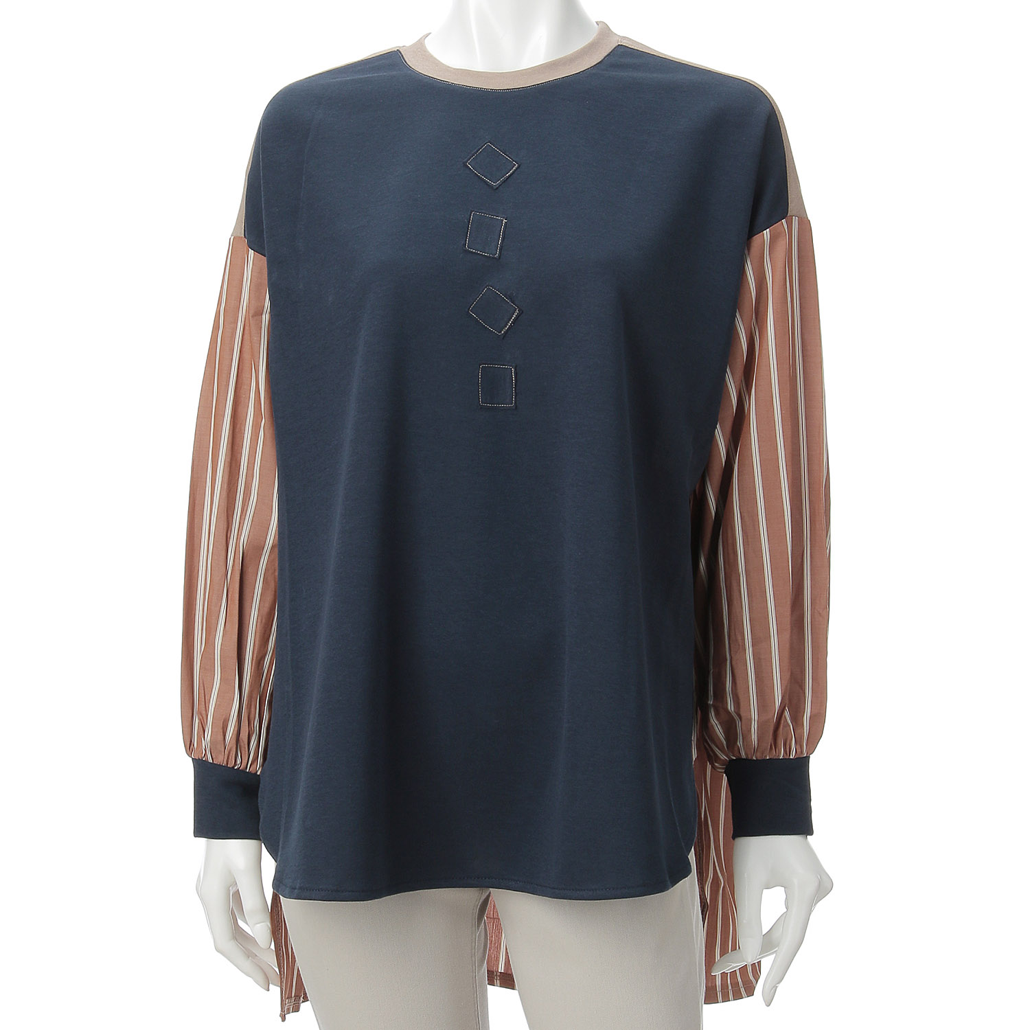 ストライプ切替プルオーバー - 画像12