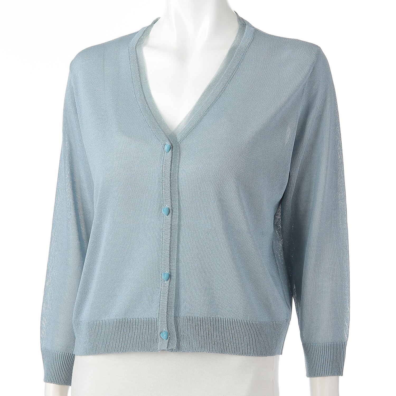 ハートボタンニットカーデ - 画像7